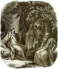 Réunion de druides (gravure du XIXe siècle).